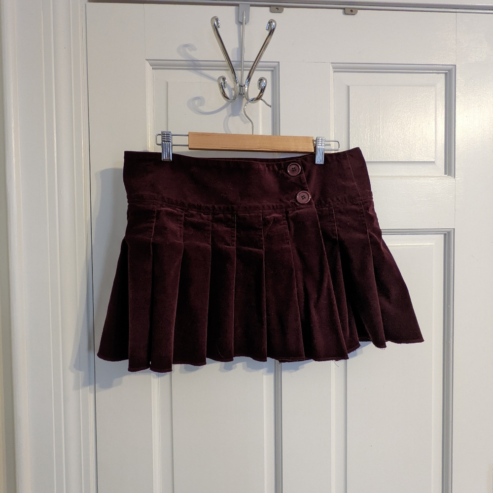 Corduroy mini skirt
